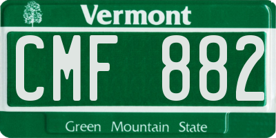 VT license plate CMF882