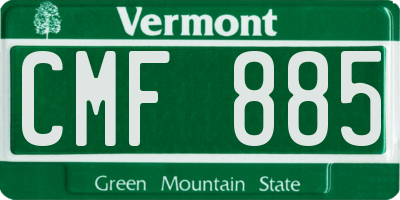 VT license plate CMF885