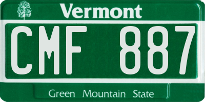 VT license plate CMF887