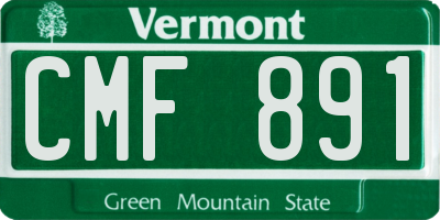 VT license plate CMF891