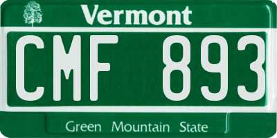 VT license plate CMF893