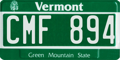VT license plate CMF894