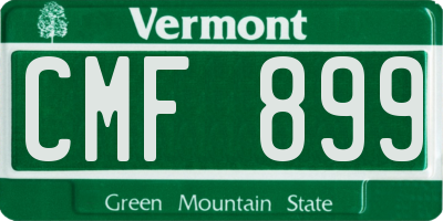 VT license plate CMF899