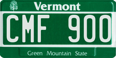 VT license plate CMF900