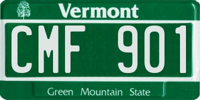 VT license plate CMF901