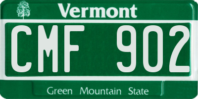 VT license plate CMF902