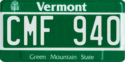 VT license plate CMF940