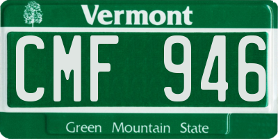 VT license plate CMF946