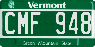VT license plate CMF948