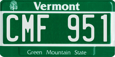 VT license plate CMF951