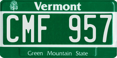 VT license plate CMF957