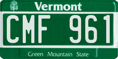 VT license plate CMF961