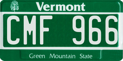 VT license plate CMF966