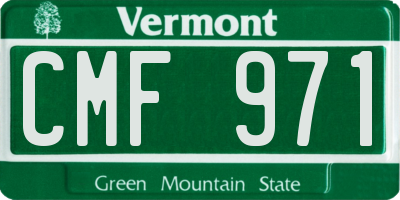 VT license plate CMF971