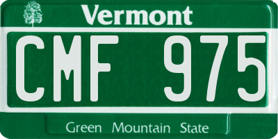 VT license plate CMF975
