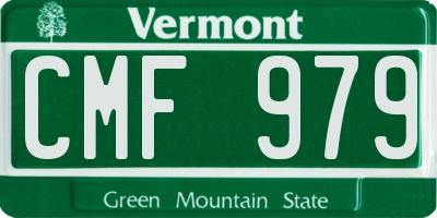 VT license plate CMF979