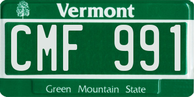 VT license plate CMF991