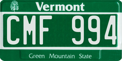 VT license plate CMF994