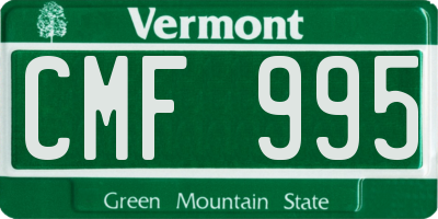 VT license plate CMF995