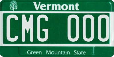 VT license plate CMG000