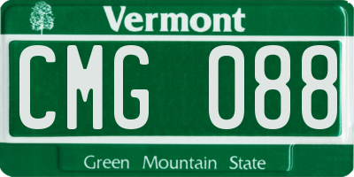 VT license plate CMG088