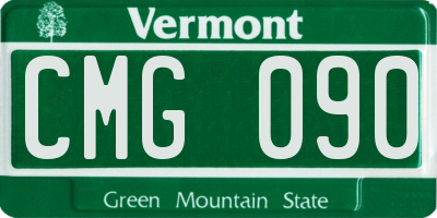 VT license plate CMG090