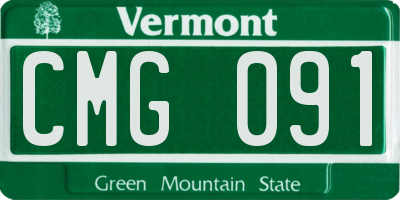 VT license plate CMG091