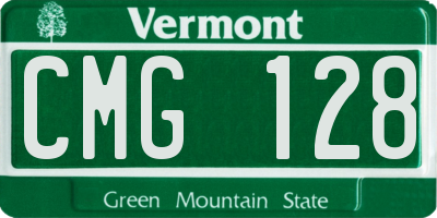 VT license plate CMG128