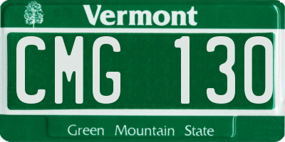 VT license plate CMG130