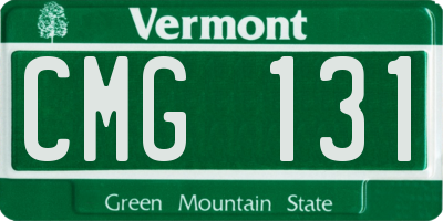 VT license plate CMG131