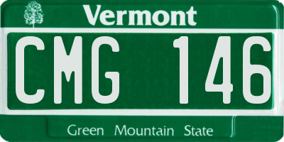 VT license plate CMG146