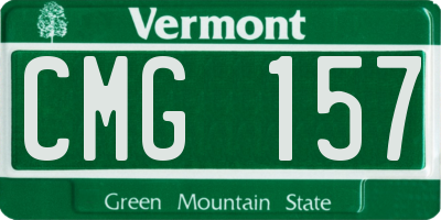 VT license plate CMG157