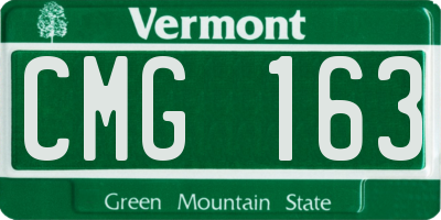 VT license plate CMG163