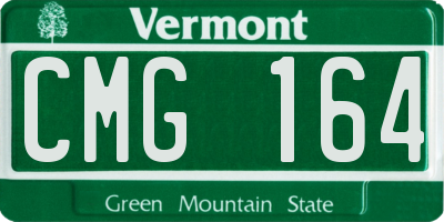 VT license plate CMG164