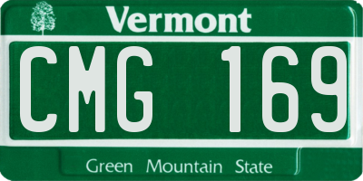VT license plate CMG169