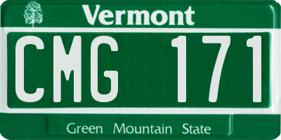 VT license plate CMG171