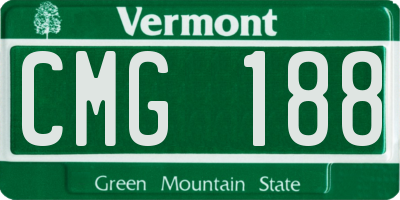 VT license plate CMG188