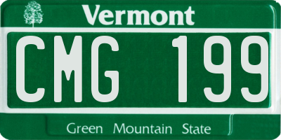 VT license plate CMG199