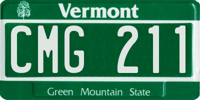 VT license plate CMG211