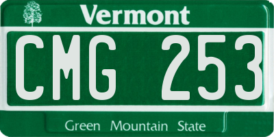 VT license plate CMG253