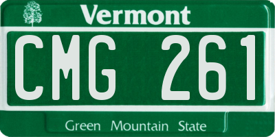 VT license plate CMG261