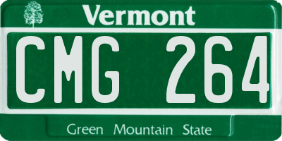 VT license plate CMG264