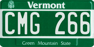 VT license plate CMG266