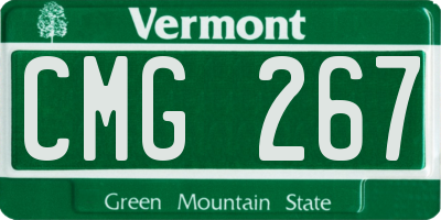 VT license plate CMG267