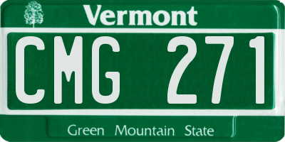 VT license plate CMG271
