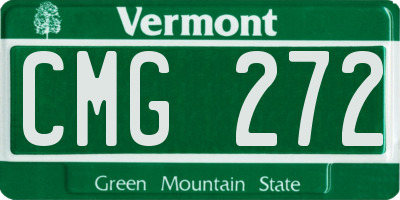 VT license plate CMG272