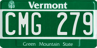 VT license plate CMG279