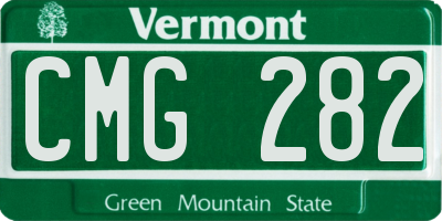VT license plate CMG282