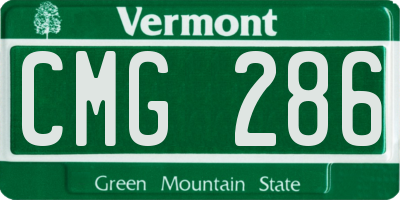 VT license plate CMG286