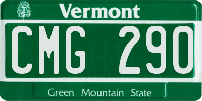 VT license plate CMG290